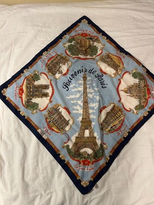 Roger L. Paris Lahmy Souvenir de Paris Scarf Eiffel Tower Landmark Design France