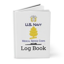 US Navy Officer Medical Service Corps Log Book Emblem Journal