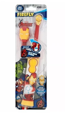 Firefly Marvel Avengers Iron Man 3D Kids Electric Toothbrush Age 6+ Soft NEW