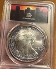 2000 Silver Eagle PCGS MS 68 Long Beach Expo Label Toning Nice Coin