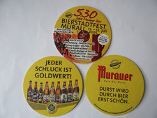 3  Bierdeckel, Brauerei Murau eGen. Steiermark, Österreich