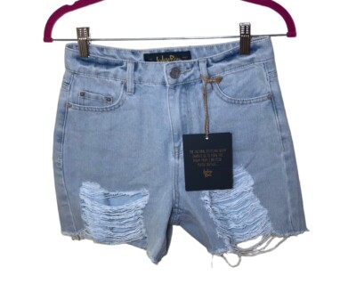 Indigo Rein super high rise denim shorts size 3 Juniors 