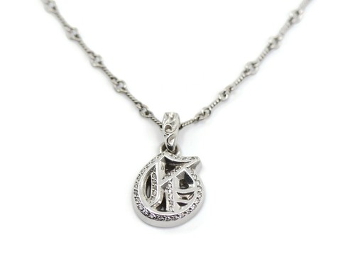 Halskette Chrom Herzen Diamant 18 Karat Weißgold