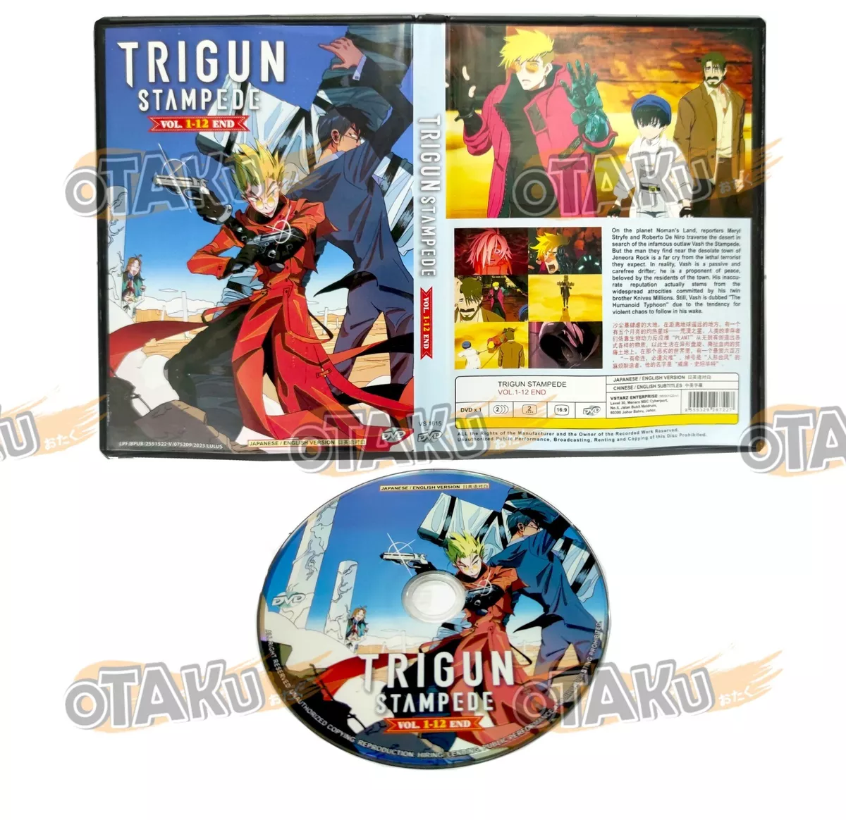 English dubbed of Trigun Stampede (1-12End) Anime DVD Region 0