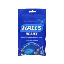 Halls Cough Drops Menthol Lyptus Flavored - Bag 30 Drops