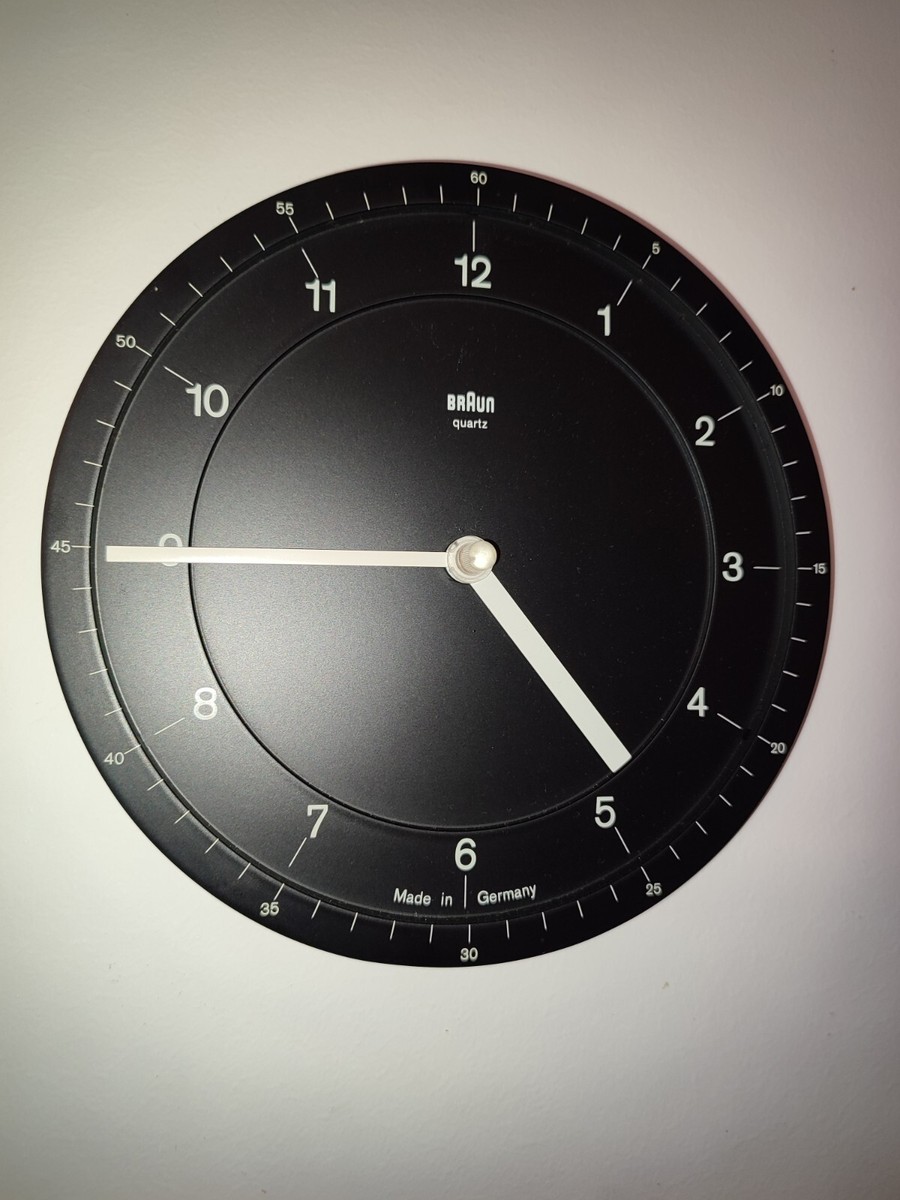 18.5cm Rare 1981 BRAUN DOMODISQUE WALL CLOCK 4839 Dieter Ram 18.5cm Rare 1981 BRAUN DOMODISQUE WALL CLOCK 4839 Dieter Ram