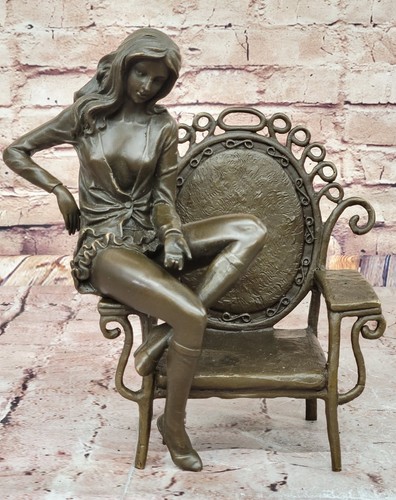 Bronze Sculpture Nude Naked Woman Museum Quality Artwork Figurine Sale Deco Gift - 第 7/10 張圖片