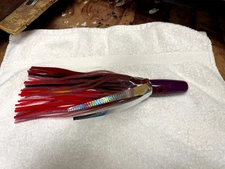 Marlin/Tuna Lure (9 inch) Bullet 1 Hole "Strawberry" "Dirty Monkey"