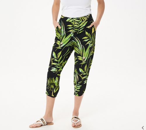 Susan Graver Petite Liquid Knit Crop 