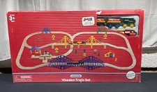 Vintage KID CONNECTION 80 Pieces Wooden Train Set