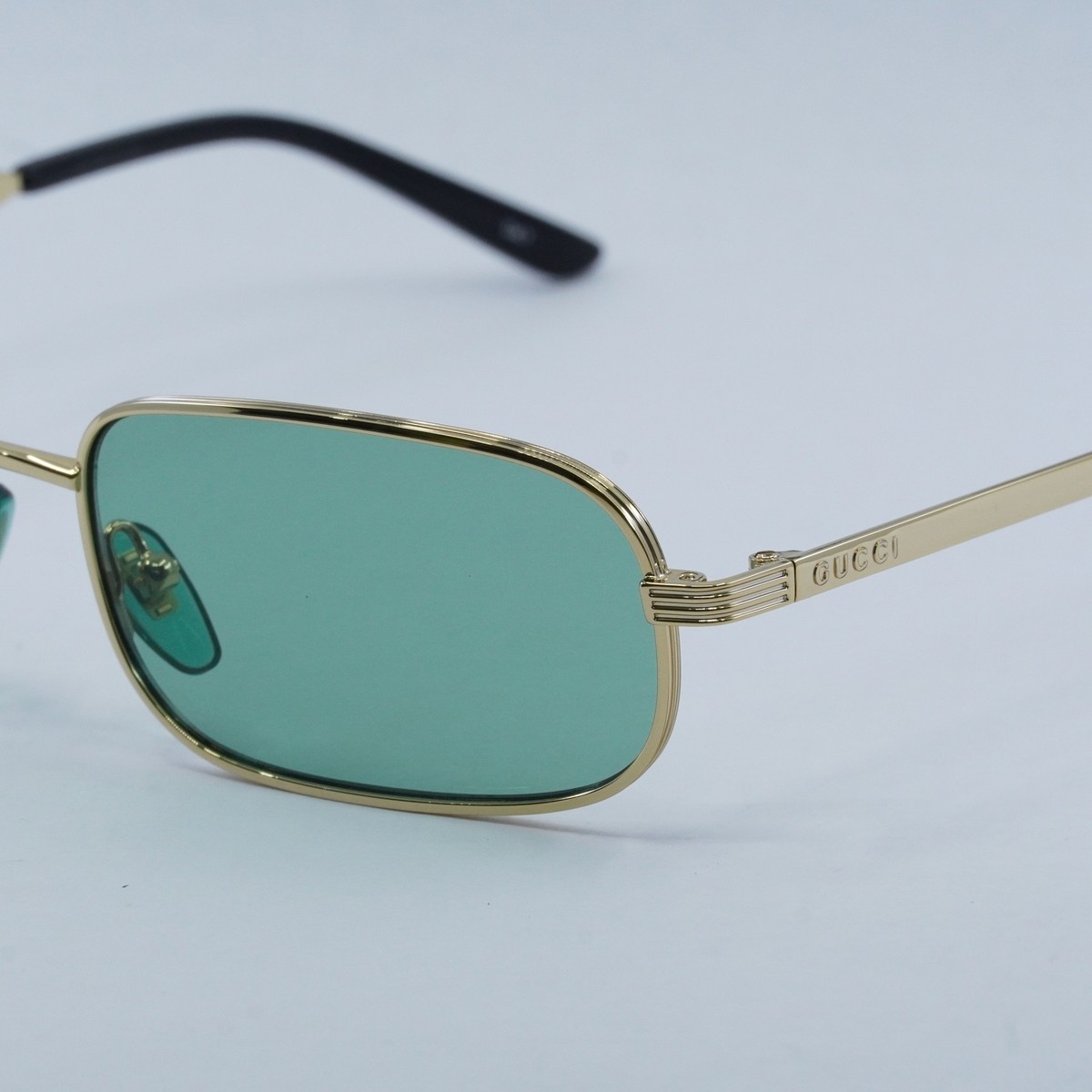Gucci Women Sunglasses Gold Green Rectangle GG1457S 005 BRAND NEW Sunglasses Gucci Gold in Metal - 56484190 main image 3