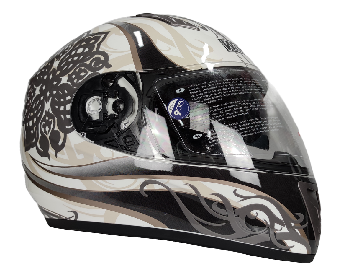 Casco moto integrale occhiali occhialini visierino nero sole