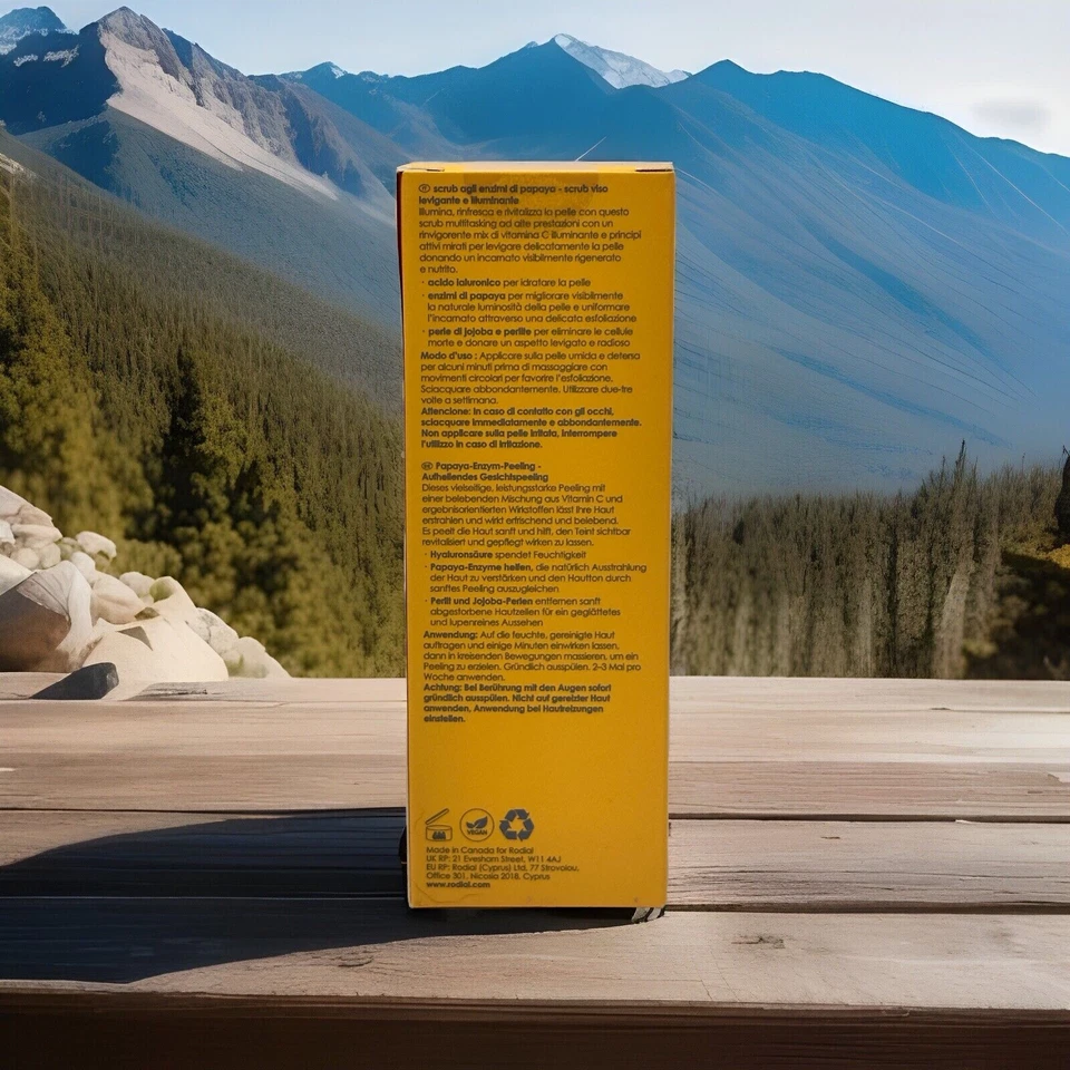 EXFOLIANTE ENZIMÁTICO DE PAPAYA VITAMINA C RODIAL 2,36 oz / 70 ml NUEVO SELLADO REG. $50 Foto 2 de 4