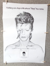 David Bowie Time Aladdin Sane 1973 RCA Promo Black & White Poster  VERY RARE
