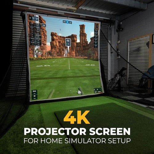 Deluxe Home Driving Net Impact Screen 2.4x2.5m - Projector Screen for Golf Simul - Picture 8 of 16