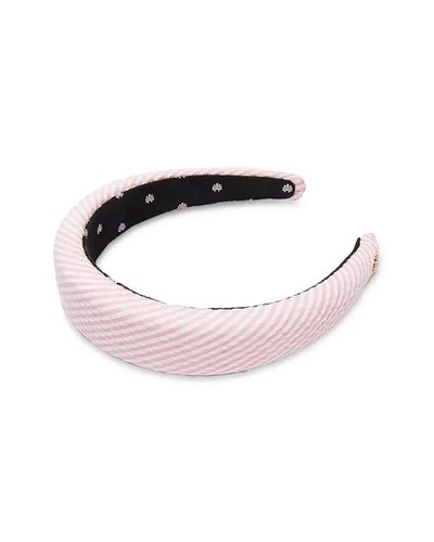 LELE SADOUGHI Seersucker Alice Headband Shell Pink MSRP $75 - Afbeelding 1 van 2