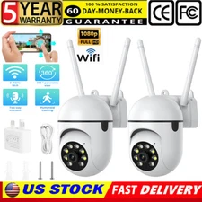 2Pcs Wireless Security Camera System Outdoor Home 4G Wifi Night Vision Cam 1080P