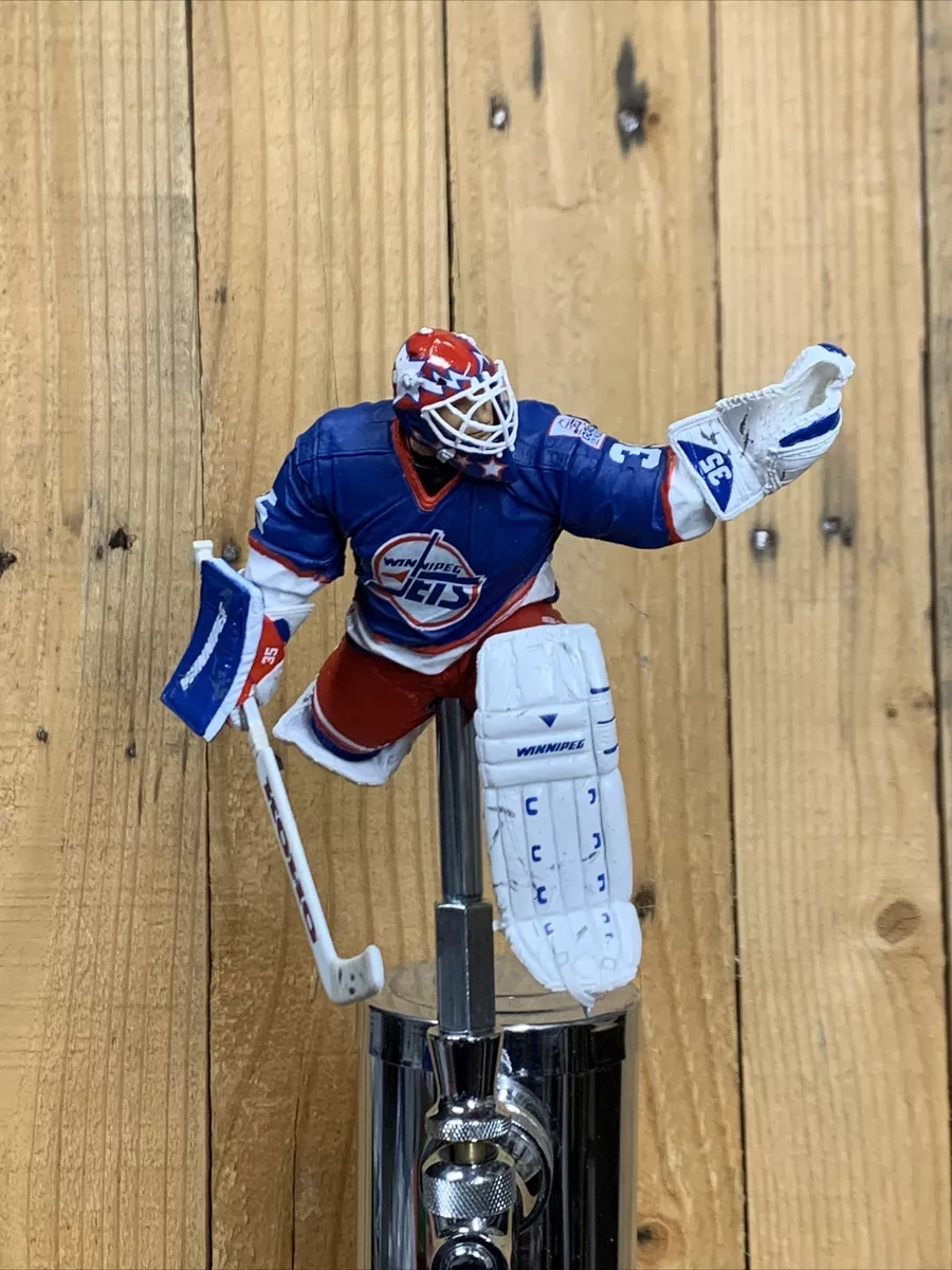 Winnipeg Jets Beer Keg Tap Handle NHL HOCKEY Retro Goalie Blue Jersey