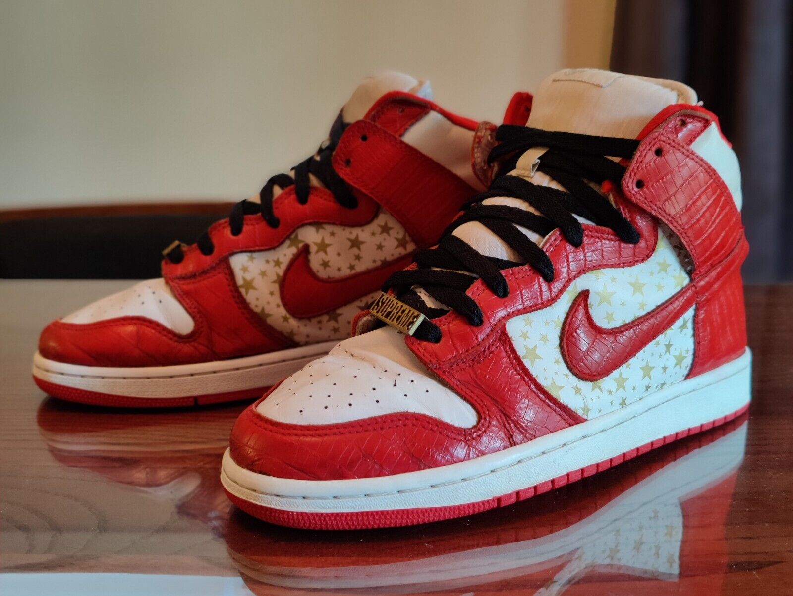 Nike SB High Pro x Supreme Red 2003 (size 10) CUSTOM Air Jordan 1 re-sole | eBay