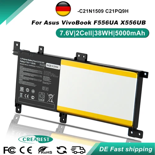 4900mAh C21N1509 Akku Für Asus VivoBook X556 X556UA K556UQ A556UR 2ICP5/63/134