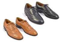 Mens Leather Brogue Shoes Black Tan Sole Lace Up Handmade Size 6 7 8 9 10 11 12 Mens Leather Brogue Shoes Black Tan Sole Lace Up Handmade Size 6 7 8 9 10 11 12