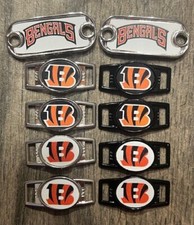2  Cincinnati Bengals NFL Paracord Charms Oval or Mini Dog Tag shoelace charms