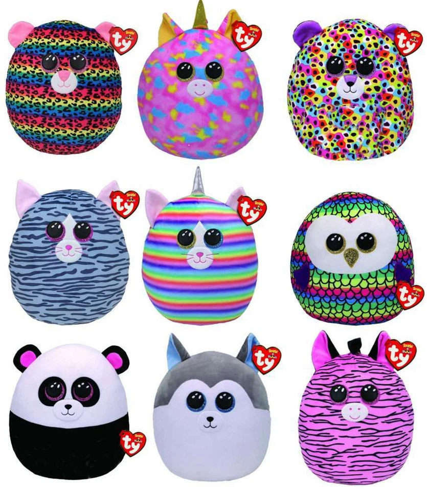 TY SQUISH BOO LARGE 14" PLUSH CAR TRAVEL CUSHION PILLOW SOFT TOY NEW WITH TAGS - Image 2 of 2