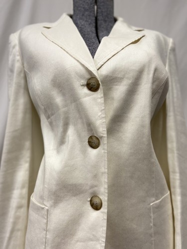 Talbots Skirt Suit Size Petite 14P Two Piece Set Linen Italian Fabric Pockets - Picture 6 of 14