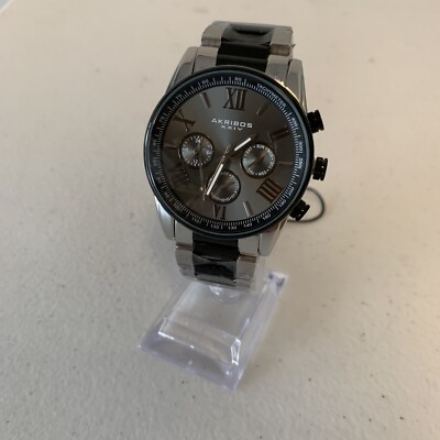 Akribos XXIV 46mm Classic Multi-Function Stainless Steel Men's Watch AK736 - NIB