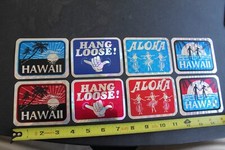 Hang Loose Hawaii Aloha Shaka Vending OG 80's Vintage Surfing STICKER - Lot of 8