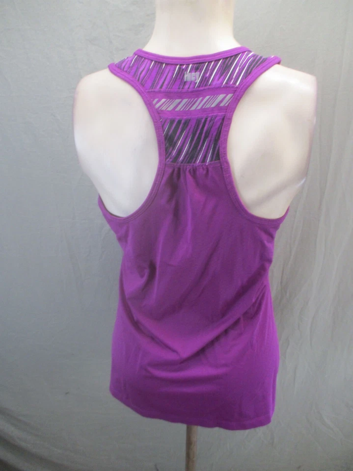 LUCY Size M Womens Purple Scoop Neck Athletic Racer Back Training Tank Top 797 - Image 4 of 4