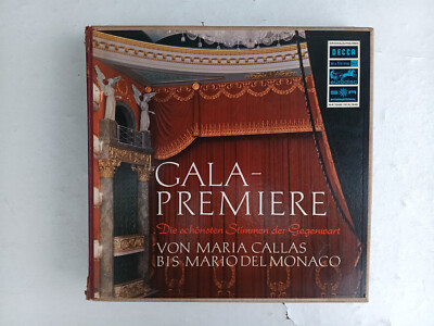 Schallplatte Vinyl LP, Gala Premiere Maria Callas Mario Del Monaco, 6 LP + Bookl