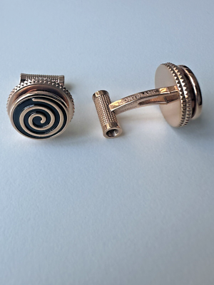 Montblanc Cufflinks Miles Davis Spiral Gold Black 114780 Jazz
