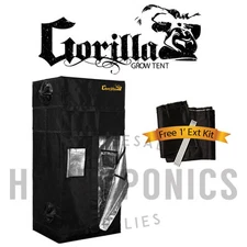 Gorilla Grow Tent 2' x 2.5' x 6'11" Grow Tent w/ *FREE 1' Ext Kit!*