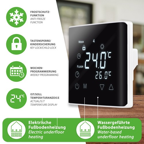 Bodenheizung Fußbodenheizung Elektrische elektro 200W elektrisch Fliese Bad Set - Bild 7 von 52
