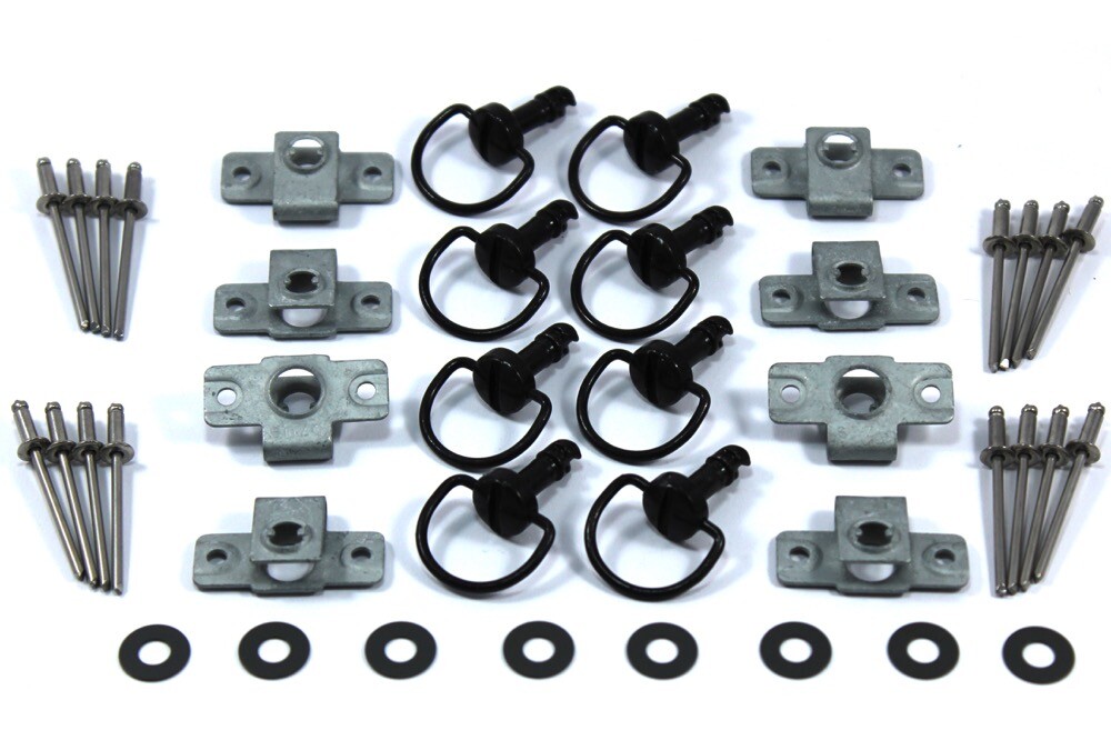 フロントウイング カードサプライセット Dzus Black D-Ring Bail Handle Fasteners Fastener Motorcycle