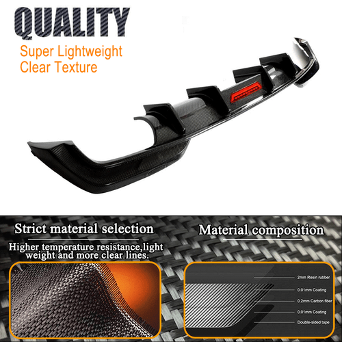 Difusor trasero de carbono difusor trasero para BMW Serie 3 G20 330i paquete M parachoques - Imagen 6 de 10
