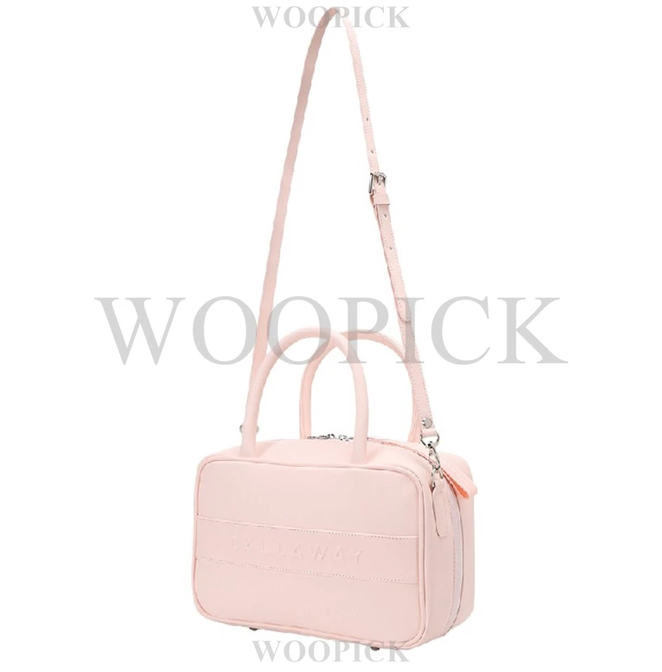 Bolsa tote feminina de golfe Callaway 2024 HANNA PU 27x17x13cm nova em folha - rosa - Imagem 2 de 4