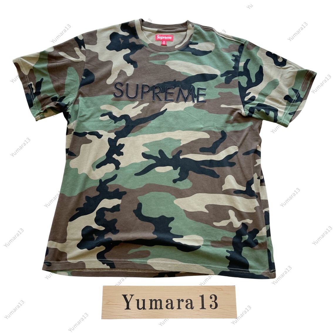 Supreme Capital S/S Top Black White Dark Tan Pink Camo
