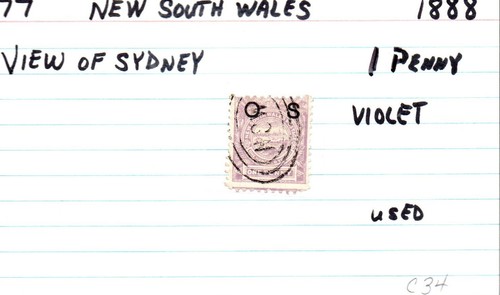 New South Wales Australia Sc77 used 1 penny Violet 1888 - Picture 6 of 6