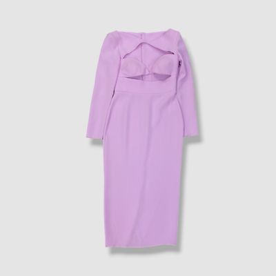 alex perry purple dress $1800 Alex Perry Women's Purple Page Double Cut-Out Midi Dress Size 12