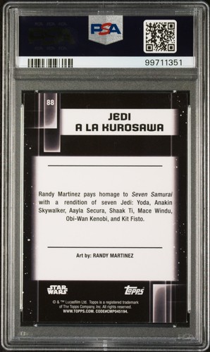 (PSA 9) 2021 Star Wars Galaxy #88, “Jedi A La Kurosawa” - Picture 3 of 3