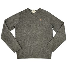 Vintage Abercrombie  Fitch Sweater Mens XL Gray Wool 90s Y2K Pullover Muscle