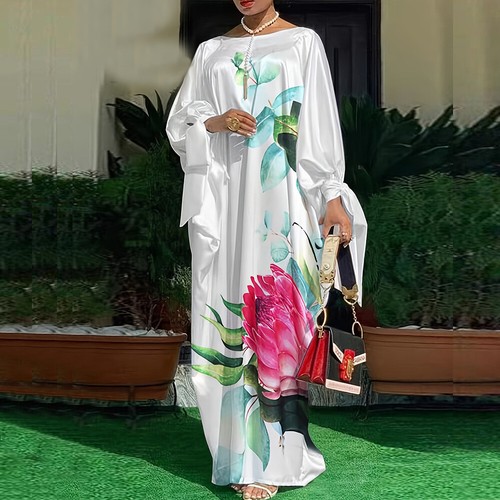 Middle Eastern Fashion Classic Fragmented Flower Dress