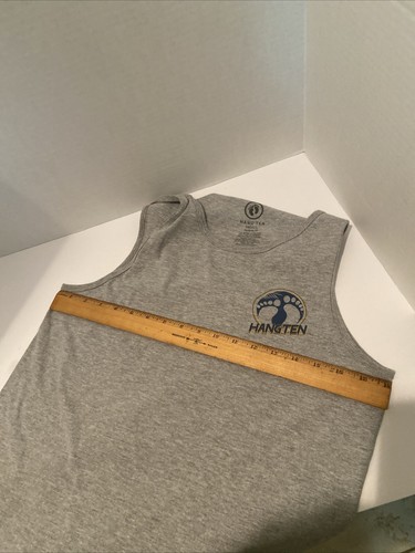 Hang Ten Premium Tee Tank Top Shirt Men’s Size Small Gray Surfer Footprints - Picture 17 of 21