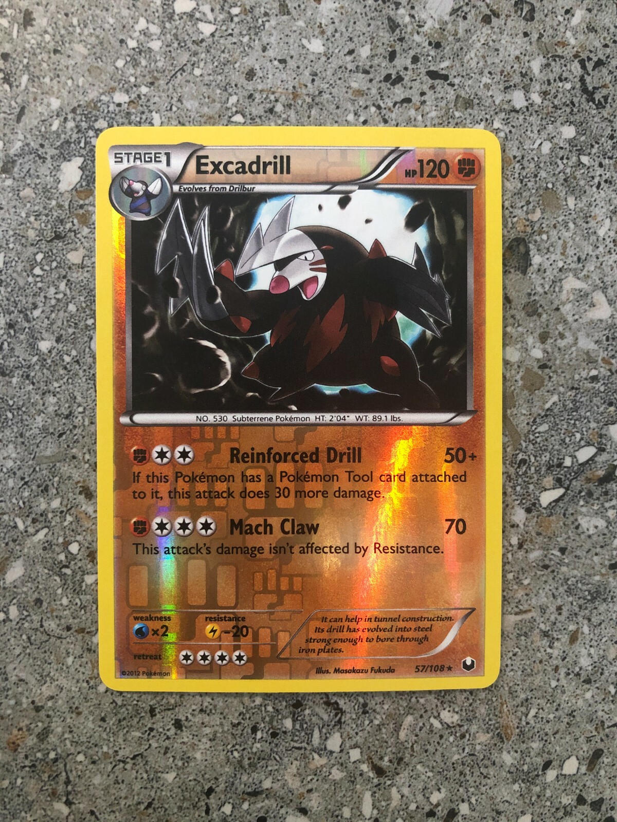 Pokemon TCG Cards Excadrill 57/108 Dark Explorers Reverse Holo Rare NM