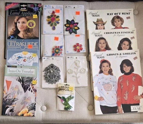 Vintage 90's Assorted Appliques , Sew On, Iron On Patches & Patterns-Sealed, NOS - Picture 2 of 6