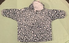 SHERPA OVERSIZED HOODED LEOPARD BLANKET SHERPA LINED KIDS SIZE UNKNOWN