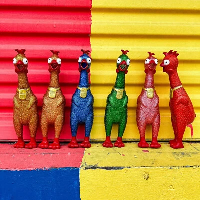 Squeeze Me Chicken Glitter with Sound Animolds Squeeze Toys 12.5"