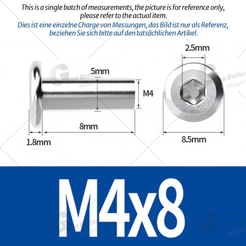 Sleeve Nuts M2-M10 Flat Head Hexagon Socket Furniture Cap Stainless Steel A2 304 - Picture 44 of 144